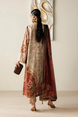 JAZMIN - 3PC KARANDI PRINTED SHIRT WITH KARANDI PRINTED SHAWL AND TROUSER - HZG3135
