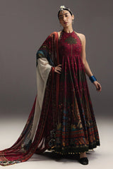 ZARA SHAHJAHAN - 3PC LAWN PRINTED FROCK WITH SILK PRINTED DUPATTA AND TROUSER - HZG2995