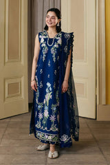 MARYAM HUSSAIN - 3PC LAWN EMBROIDERED SHIRT WITH MANAAR EMBROIDERED DUPATTA AND TROUSER - HZG3032