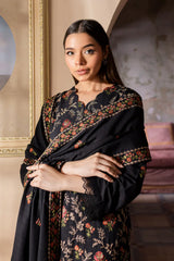 BAREEZE - 3PC DHANAK EMBROIDERED SHIRT WITH CHIFFON EMBROIDERED DUPATA AND TROUSER - HZG2375