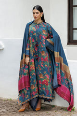 BAROQUE - 3PC KARANDI PRINTED SHIRT WITH KARANDI PRINTED SHAWL AND TROUSER - HZG3142