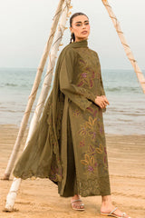 RANG RASIYA - 3PC LAWN EMBROIDERED SHIRT WITH CHIFFON EMBROIDERED DUPATTA AND TROUSER - HZG2633