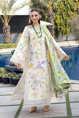 CRIMSON - 3PC LAWN PRINTED SHIRT WITH SILK PRINTED DUPATTA AND TROUSER - HZG2931