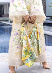 CRIMSON - 3PC LAWN PRINTED SHIRT WITH SILK PRINTED DUPATTA AND TROUSER - HZG2931
