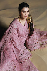 NUREH - 3PC LAWN EMBROIDERED SHIRT WITH KHADDI NET EMBROIDERED DUPATTA AND TROUSER - HZG2883