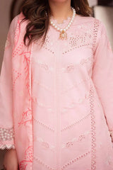 NEESHAY - 3PC LAWN EMBROIDERED SHIRT WITH MANAAR PRINTED DUPATTA AND TROUSER - HZG3085
