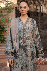 BAROQUE - 3PC KHADDAR PRINTED SHIRT WITH KHADDAR PRINTED DUPATTA AND TROUSER - HZU2555