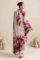 ADAN LIBAS - 3PC LAWN PRINTED SHIRT WITH SILK PRINTED DUPATTA AND TROUSER - HZG2987