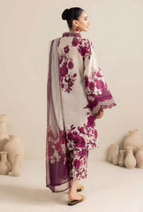ADAN LIBAS - 3PC LAWN PRINTED SHIRT WITH SILK PRINTED DUPATTA AND TROUSER - HZG2987