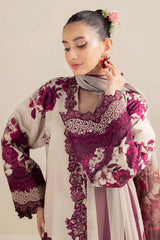 ADAN LIBAS - 3PC LAWN PRINTED SHIRT WITH SILK PRINTED DUPATTA AND TROUSER - HZG2987