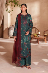 IZNIK - 3PC LAWN PRINTED SHIRT WITH CHIFFON EMBROIDERED DUPATTA AND TROUSER - HZG2946