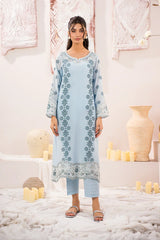 IZNIK - 3PC LAWN BORER EMBROIDERED SHIRT WITH CHIFFON PRINTED DUPATTA AND TROUSER - HZG2222