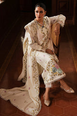 CROSS STITCH - 3PC DHANAK EMBROIDERED SHIRT WITH DHANAK EMBROIDERED SHAWL AND TROUSER - HZG1914