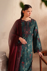 IZNIK - 3PC LAWN PRINTED SHIRT WITH CHIFFON EMBROIDERED DUPATTA AND TROUSER - HZG2946
