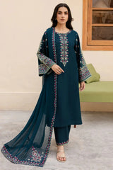 BATIK - 3PC LAWN EMBROIDERED SHIRT WITH CHIFFON EMBROIDERED DUPATTA AND TROUSER - HZG2779