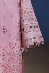 NUREH - 3PC LAWN EMBROIDERED SHIRT WITH KHADDI NET EMBROIDERED DUPATTA AND TROUSER - HZG2883