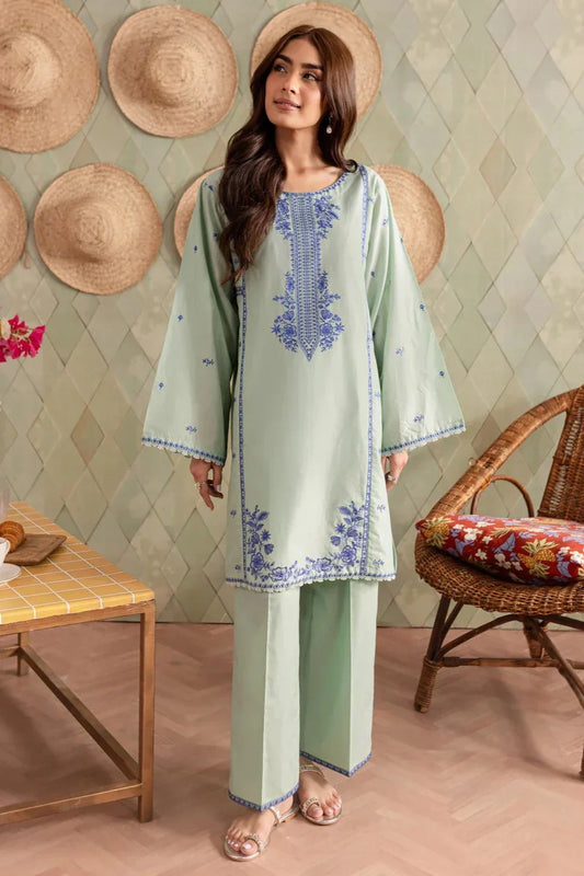 BATIK - 2PC DHANAK EMBROIDERED SHIRT WITH DHANAK TROUSER - HZG1841