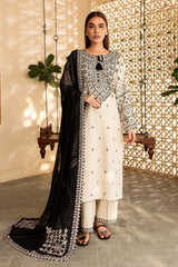 BATIK - 3PC DHANAK EMBROIDERED SHIRT WITH CHIFFON EMBROIDERED DUPATTA AND TROUSER - HZG2170