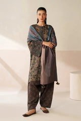 BAROQUE - 3PC VISCOSE PRINTED SHIRT WITH VISCOSE PRINTED DUPATTA AND TROUSER - HZU2522