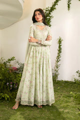 IZNIK - 3PC LAWN PRINTED FROCK WITH SILK PRINTED DUPATTA AND TROUSER - HZG3012