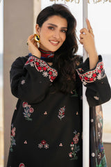 SERAN - 3PC LAWN EMBROIDERED SHIRT WITH MANAAR PRINTED DUPATTA AND TROUSER - HZG2943