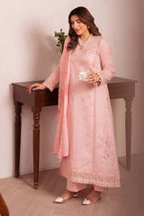 NEESHAY - 3PC LAWN EMBROIDERED SHIRT WITH MANAAR PRINTED DUPATTA AND TROUSER - HZG3085