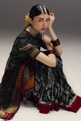 ZARA SHAHJAHAN - 3PC LAWN PRINTED FROCK WITH SILK PRINTED DUPATTA AND TROUSER - HZG2939