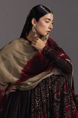 ZARA SHAHJAHAN - 3PC LAWN PRINTED FROCK WITH SILK PRINTED DUPATTA AND TROUSER - HZG2940