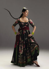 ZARA SHAHJAHAN - 3PC LAWN PRINTED FROCK WITH SILK PRINTED DUPATTA AND TROUSER - HZG2936