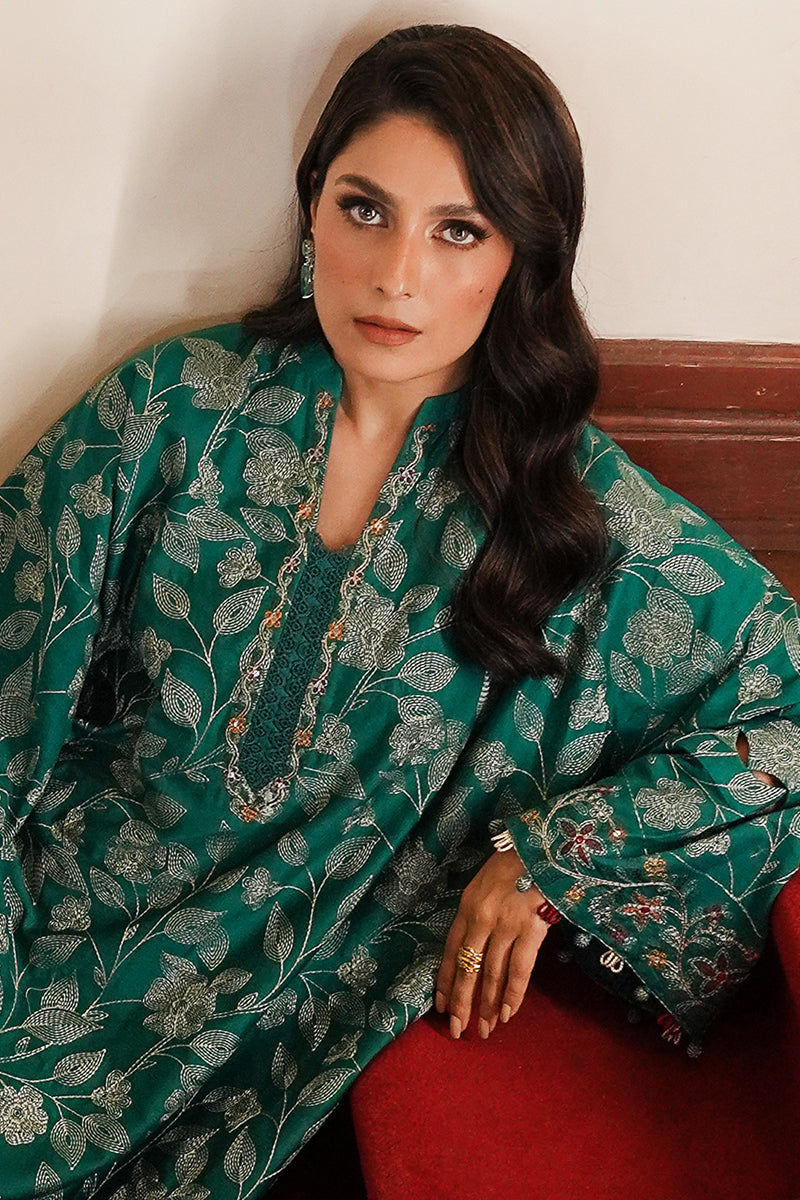 CROSS STITCH - 3PC LAWN EMBROIDERED SHIRT CHIFFON EMBROIDERED DUPATTA AND TROUSER - HZG1803