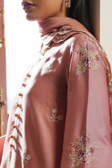 CROSS STITCH - 3PC DHANAK EMBROIDERED SHIRT WITH DHANAK EMBROIDERED SHAWL AND TROUSER - HZG2347