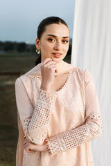 AZURE - 3PC LAWN EMBROIDERED SHIRT WITH CHIFFON EMBROIDERED DUPATTA AND TROUSER - HZG2849
