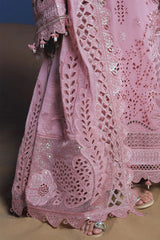NUREH - 3PC LAWN EMBROIDERED SHIRT WITH KHADDI NET EMBROIDERED DUPATTA AND TROUSER - HZG2883
