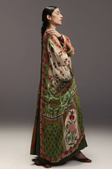 ZARA SHAHJAHAN - 3PC LAWN PRINTED FROCK WITH SILK PRINTED DUPATTA AND TROUSER - HZG2937