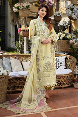 ELAF - 3PC LAWN EMBROIDERED SHIRT WITH KHADDI NET EMBROIDERED DUPATTA AND TROUSER - HZG2808