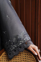 CROSS STITCH - 3PC DHANAK EMBROIDERED SHIRT WITH DHANAK EMBROIDERED SHAWL AND TROUSER - HZG1936
