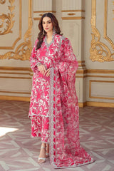 CHARIZMA - 3PC KARANDI PRINTED SHIRT WITH KARANDI PRINTED DUAPTTA AND TROUSER - HZG1391