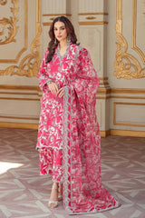 CHARIZMA - 3PC KARANDI PRINTED SHIRT WITH KARANDI PRINTED DUAPTTA AND TROUSER - HZG1391