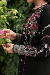 NUREH - 3PC DHANAK EMBROIDERED SHIRT WITH TWILL PRINTED SHAWL AND TROUSER - HZG2614