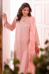 NEESHAY - 3PC LAWN EMBROIDERED SHIRT WITH MANAAR PRINTED DUPATTA AND TROUSER - HZG3085