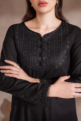 IZNIK - 3PC DHANAK EMBROIDERED SHIRT WITH DHANAK EMBROIDERED SHAWL AND TROUSER - HZG2040