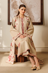IZNIK - 3PC LAWN EMBROIDERED SHIRT WITH CHIFFON PRINTED DUPATTA AND TROUSER - HZG2961