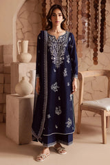 BATIK - 3PC DHANAK EMBROIDERED SHIRT WITH CHIFFON EMBROIDERED DUPATTA AND TROUSER - HZU2476