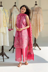 SOBIA NAZIR - 3PC LAWN EMBROIDERED SHIRT WITH CHIFFON PRINTED DUPATTA AND TROUSER - HZG2784