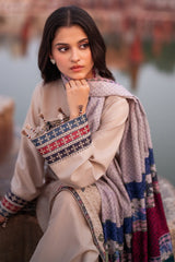 JAZMIN - 3PC LAWN EMBROIDERED SHIRT WITH MANAAR PRINTED DUPATTA AND TROUSER - HZG2129