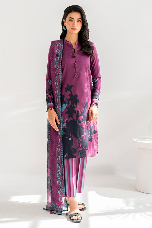 JAZMIN - 3PC KARANDI PRINTED SHIRT WITH KARANDI PRINTED DUAPTTA AND TROUSER - HZG1919