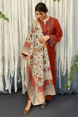 URGE - 3PC LAWN EMBROIDERED SHIRT WITH MANAAR PRINTED DUPATTA AND TROUSER - HZG1441