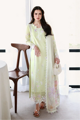 AZURE - 3PC LAWN EMBROIDERED SHIRT WITH CHIFFON PRINTED DUPATTA AND TROUSER - HZG2782