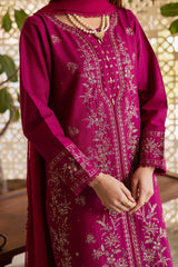 BATIK - 3PC LAWN EMBROIDERED SHIRT WITH CHIFFON EMBROIDERED DUPATTA AND TROUSER - HZG2957