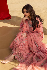 RANG RASIYA - 3PC LAWN CHIKANKAARI EMBROIDERED SHIRT WITH KHADDI NET EMBROIDERED DUPATTA AND TROUSER - HZG2811